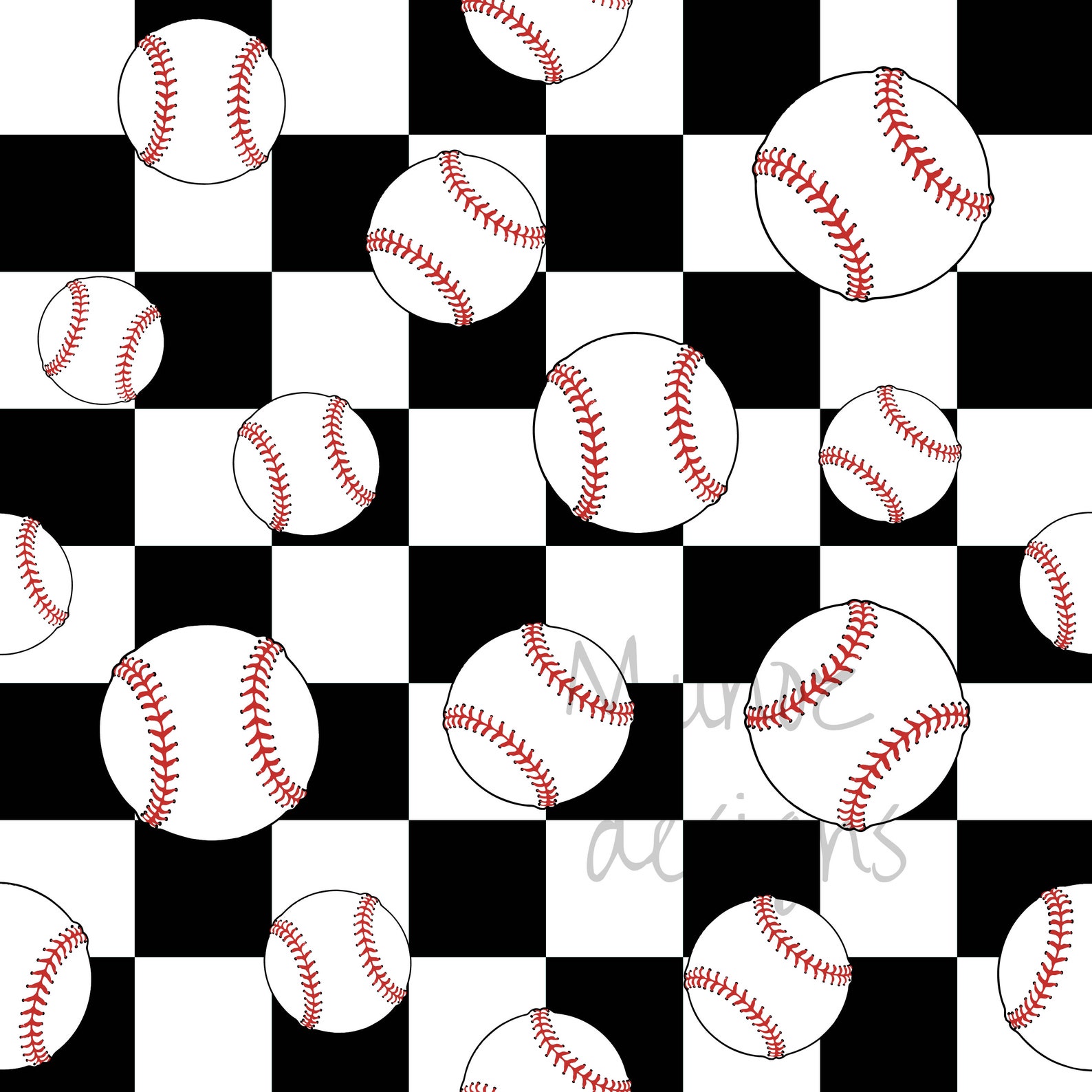 Baseball Seamless Pattern, Repeating File - Etsy