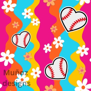 Baseball seamless pattern