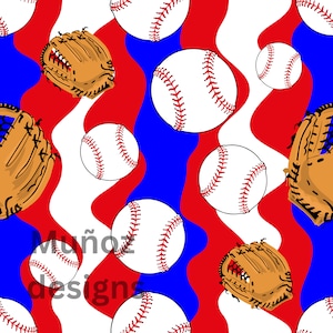 Baseball seamless repeating pattern