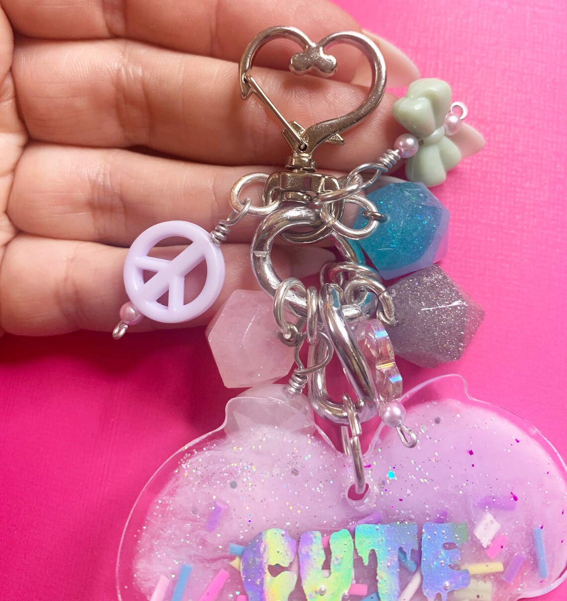 DDLG Pastel Goth Kawaii Keychain Resin Keychain Disney Etsy
