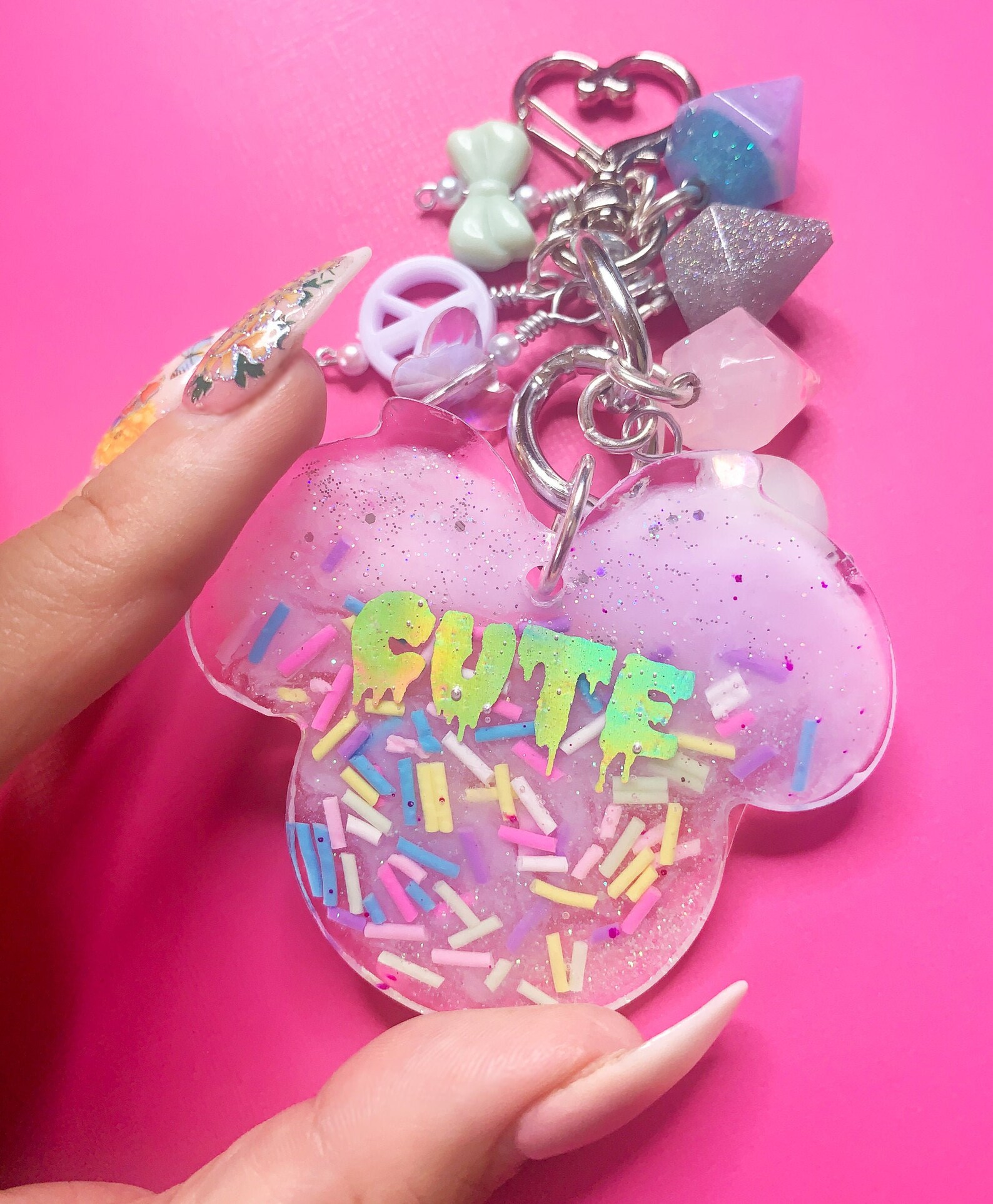 DDLG Pastel Goth Kawaii Keychain Resin Keychain Disney Etsy