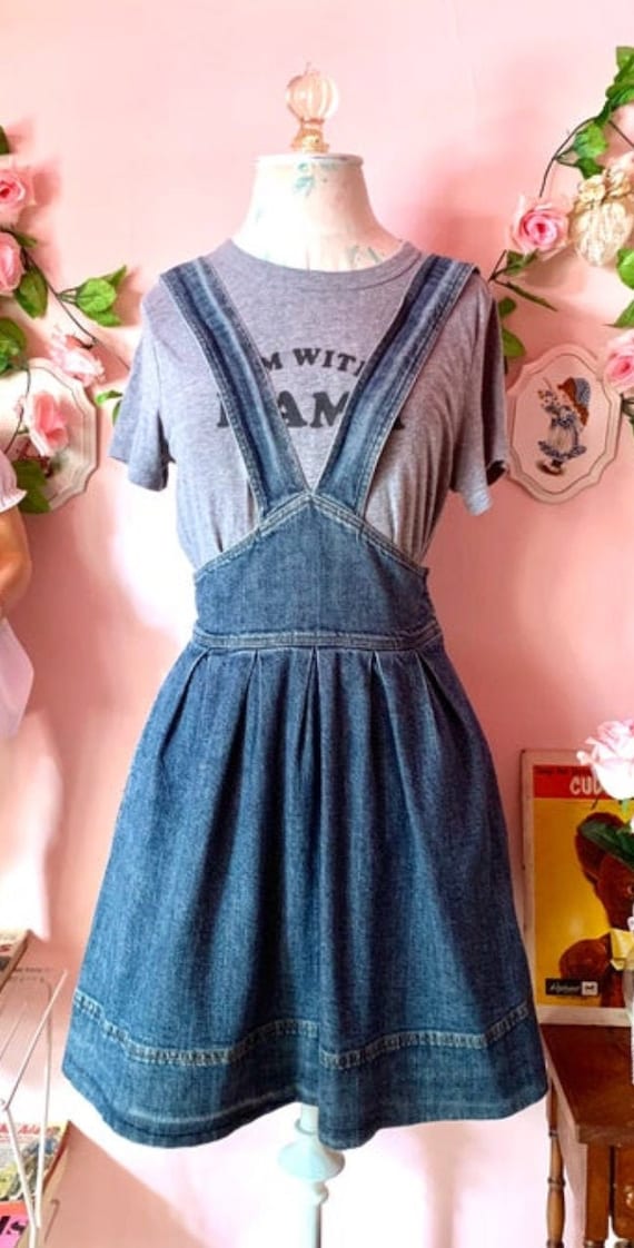 Betsey Johnson Denim Pinafore Dress