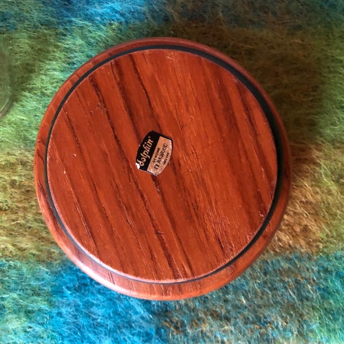 Danish Modern shops Teak Lid Glass Canister Solid Teak Wood and Glass Apothecary Jar