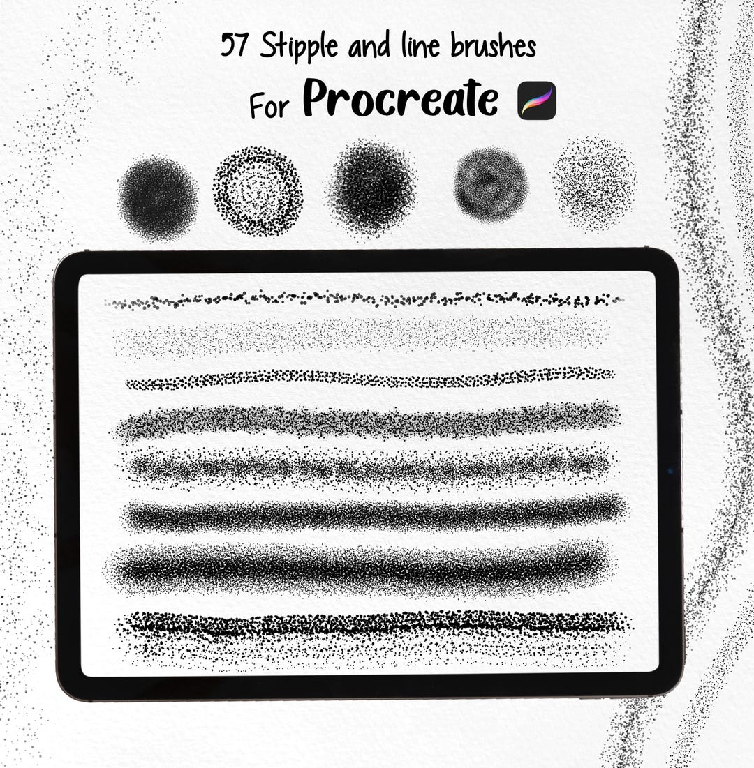 Procreate Stipple & Fine Liner Brush Set (digital Download) - Etsy