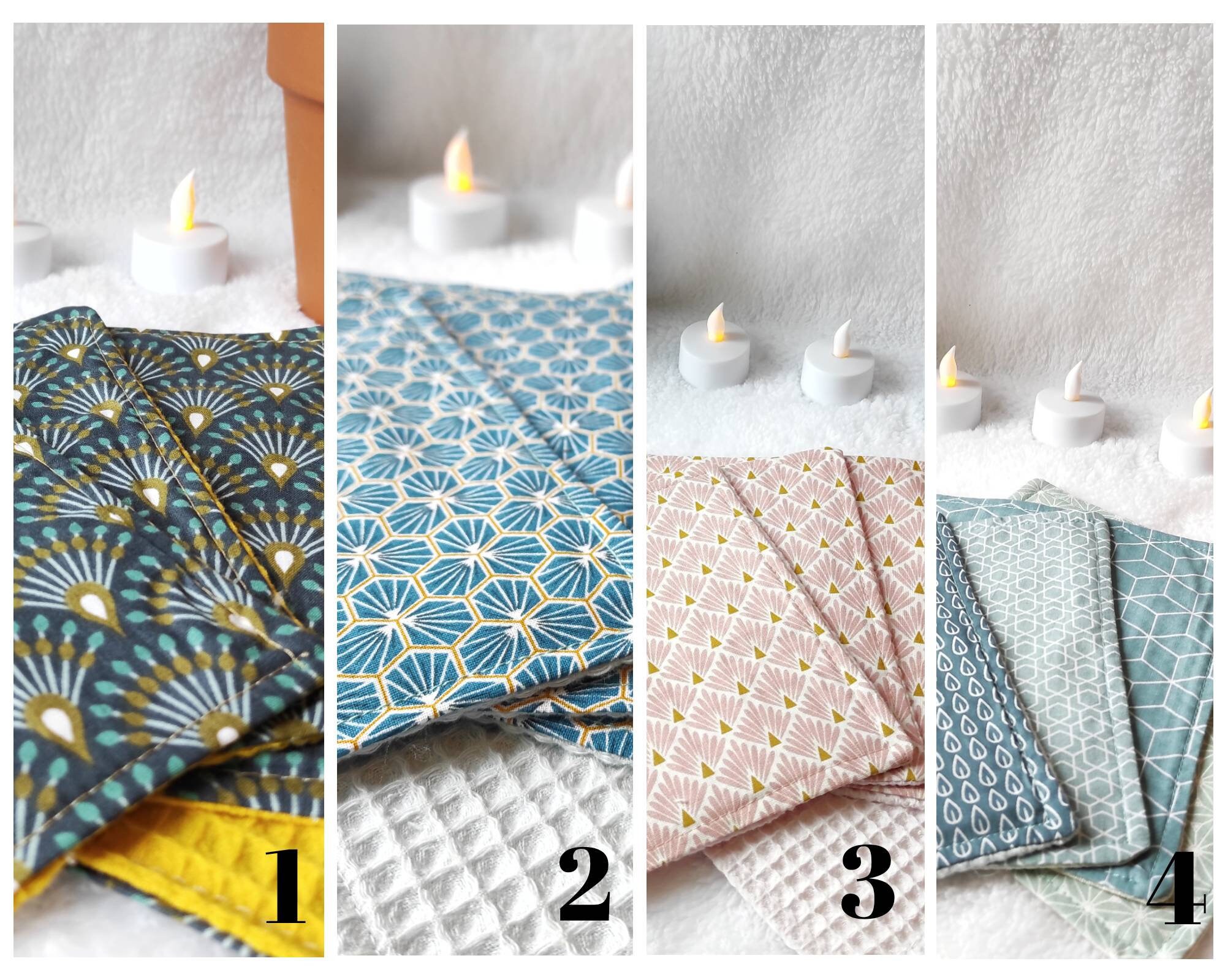 Lot Essuie Tout Lavable Sans Pression en Nid d'abeille