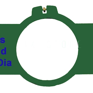 May include: Green embroidery hoop with a 12-inch diameter and a 35.5-inch end-to-end measurement.