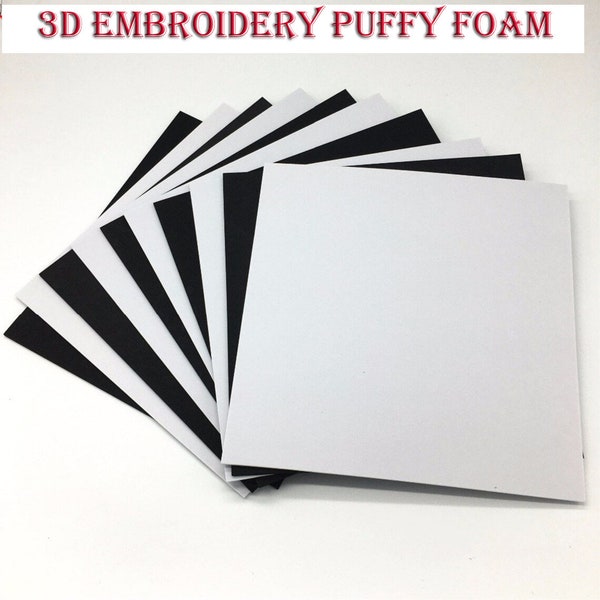 3D Embroidery  Puffy  Eva foam   3mm thickness   about size 20' x  15 "  ( 16 BIG  SHEETS ) ( Wholesale Price )