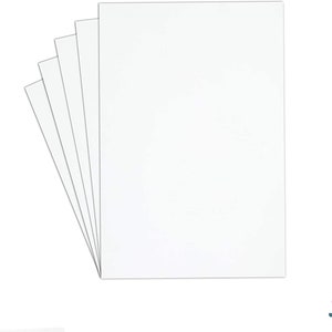 Puede incluir: Un paquete de seis hojas de cartulina blanca, ideal para manualidades, scrapbooking u otros proyectos de papel.