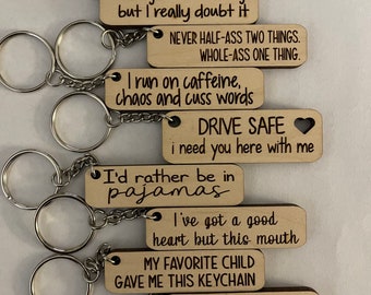 Keychain w/ Fun Sayings