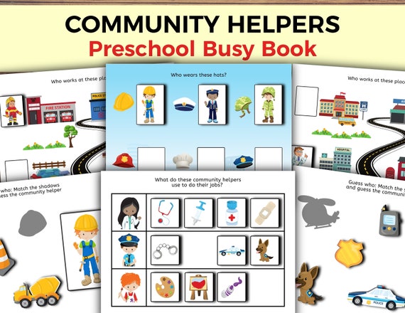 Community Helpers Busy Book for Toddlers