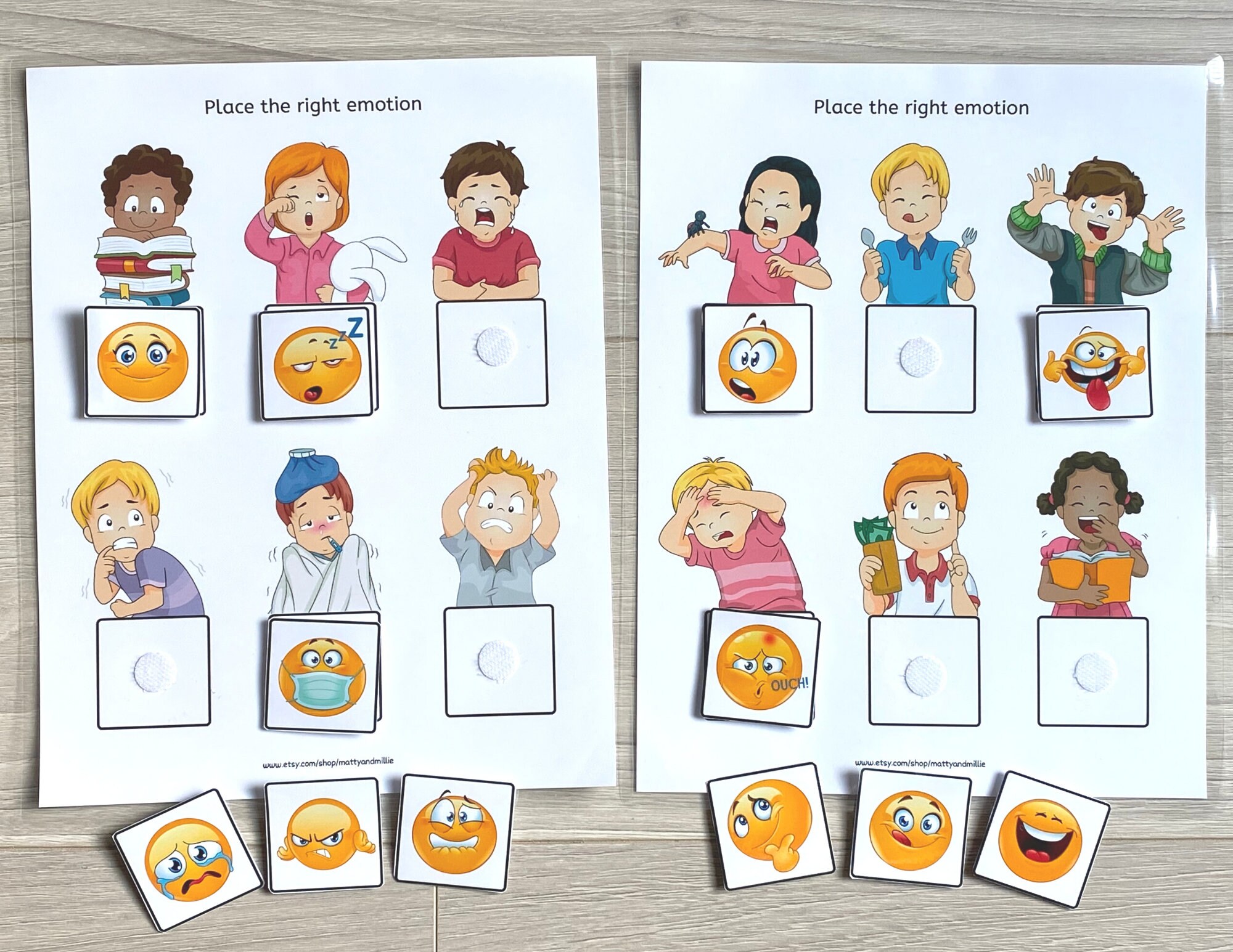 emotions worksheets and flashcards busy book printable etsy singapore