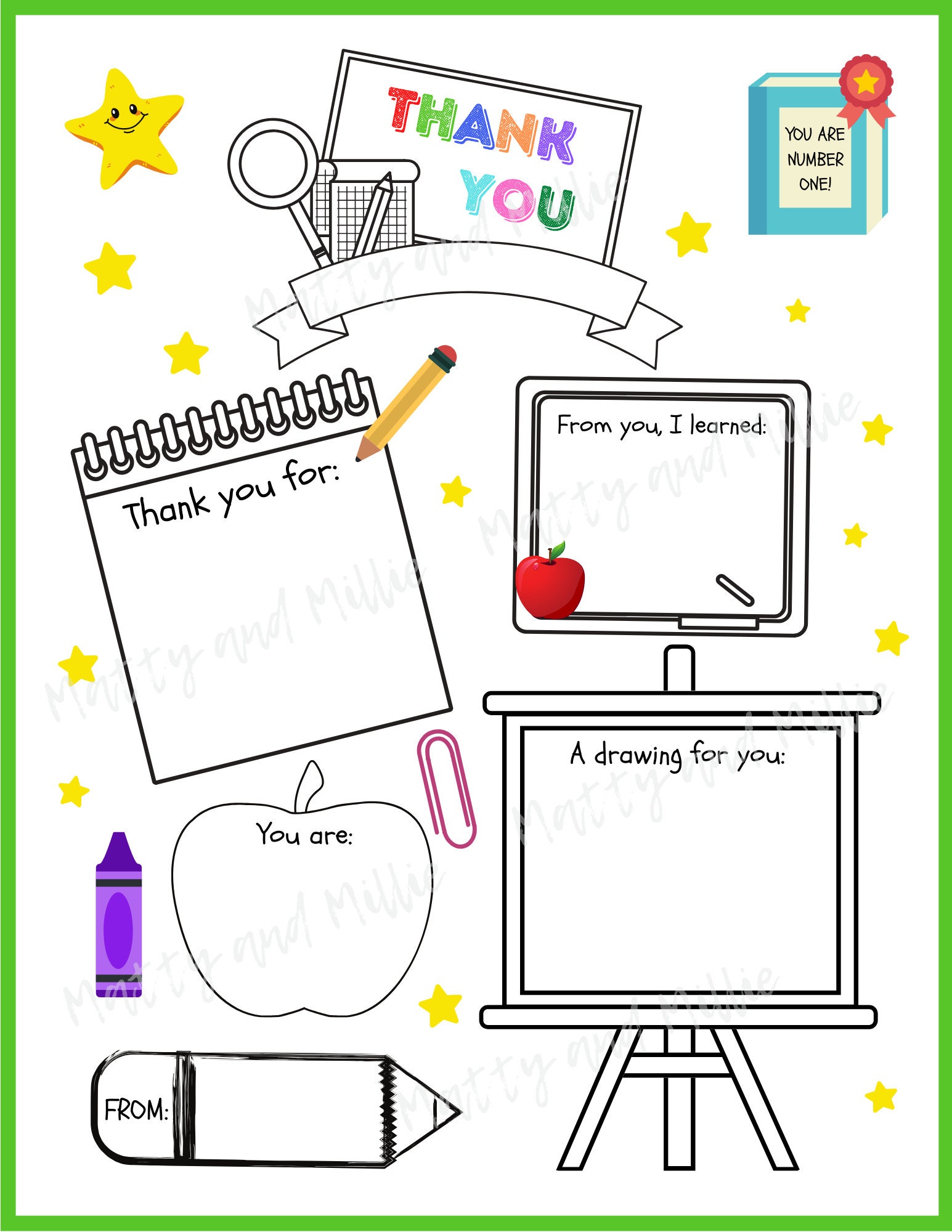 Teacher Appreciation Notes Printable