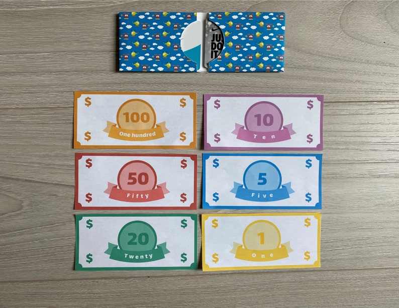 homeschool printables pretend play paper money preschool etsy