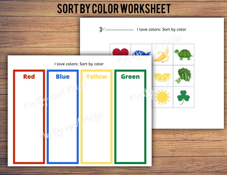 sort by color worksheet busy book pages preschool busy
