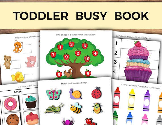 Toddler Busy Book Busy Book Printable Busy Book Toddler