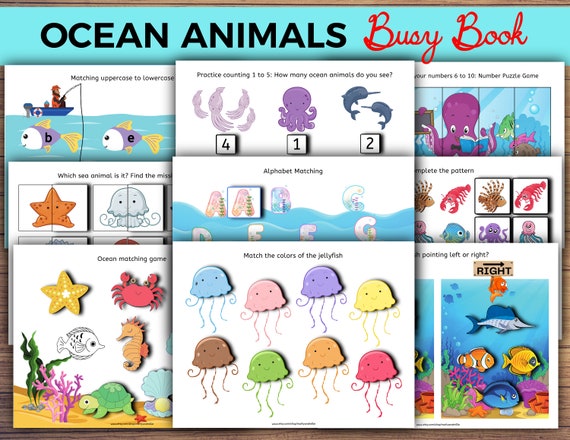 Ocean Animals Busy Book Busy Book Printable Printable Busy