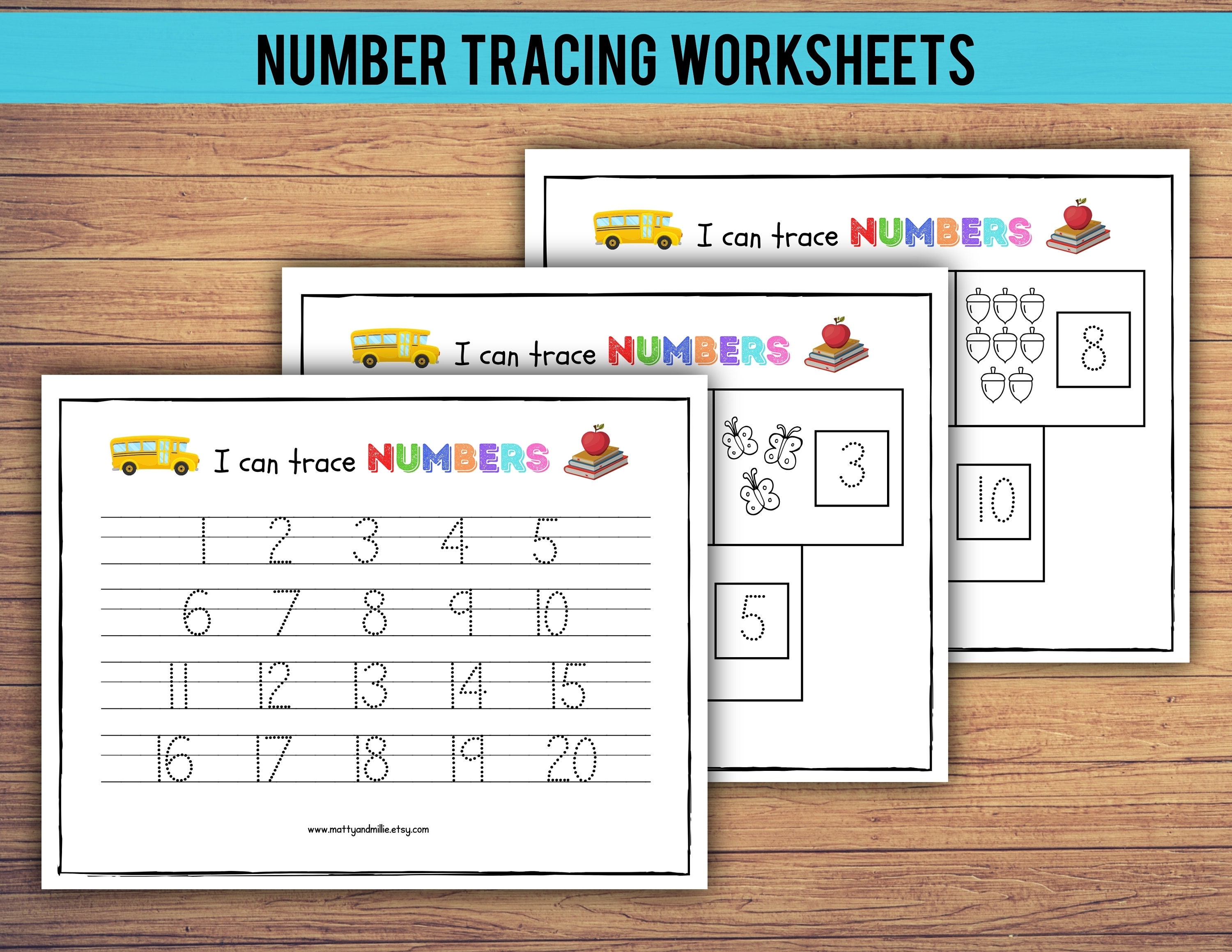 Number Tracing Worksheet Busy Book Pages Preschool Busy - Etsy Hong Kong