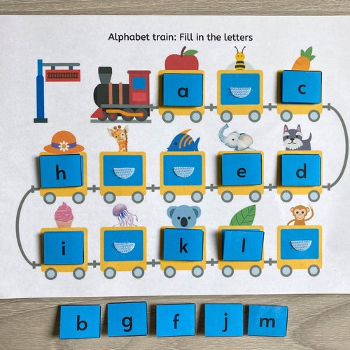 alphabet train worksheet busy book pages preschool busy etsy ireland