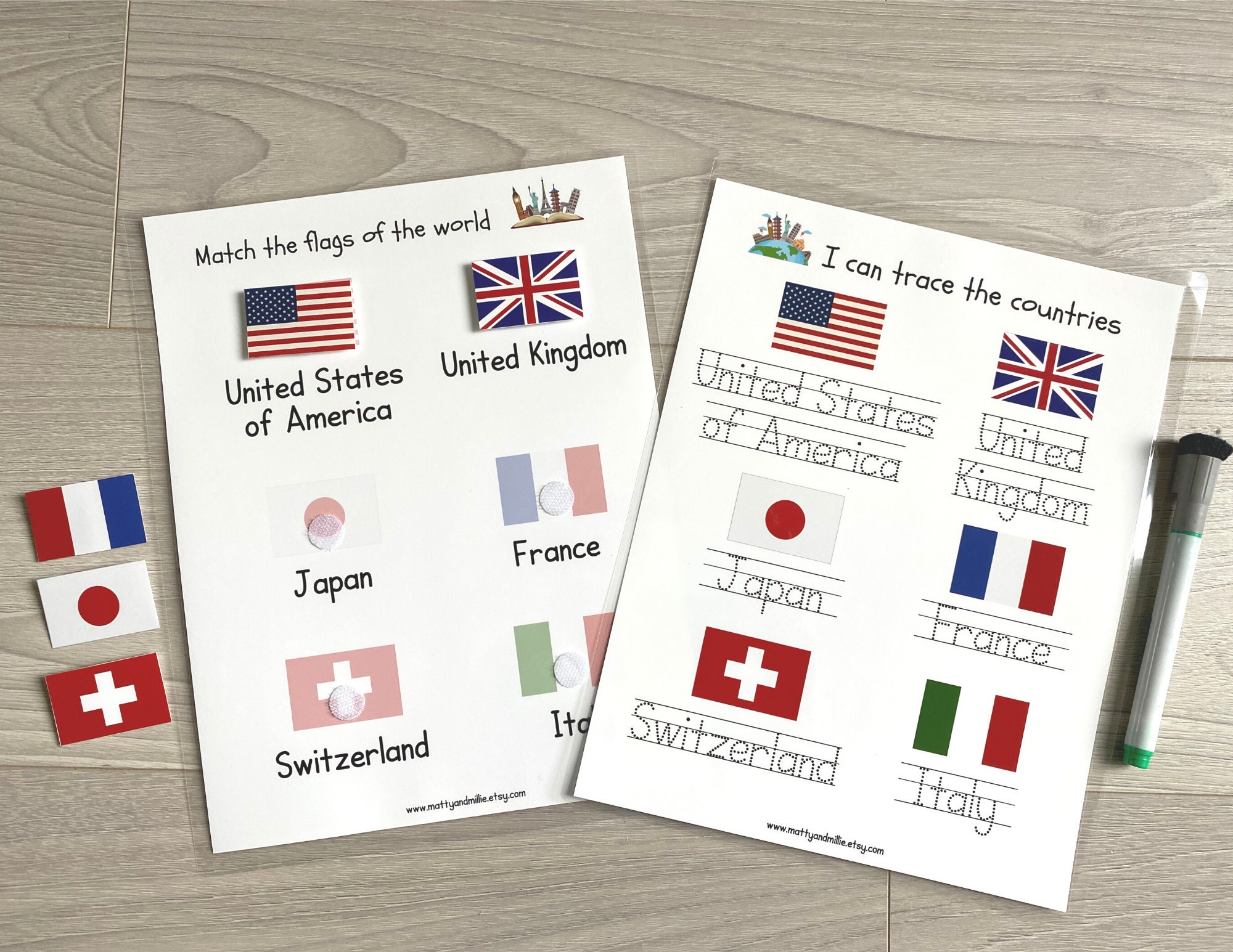 Flags of the World for Preschoolers Busy Book for Toddlers | Etsy