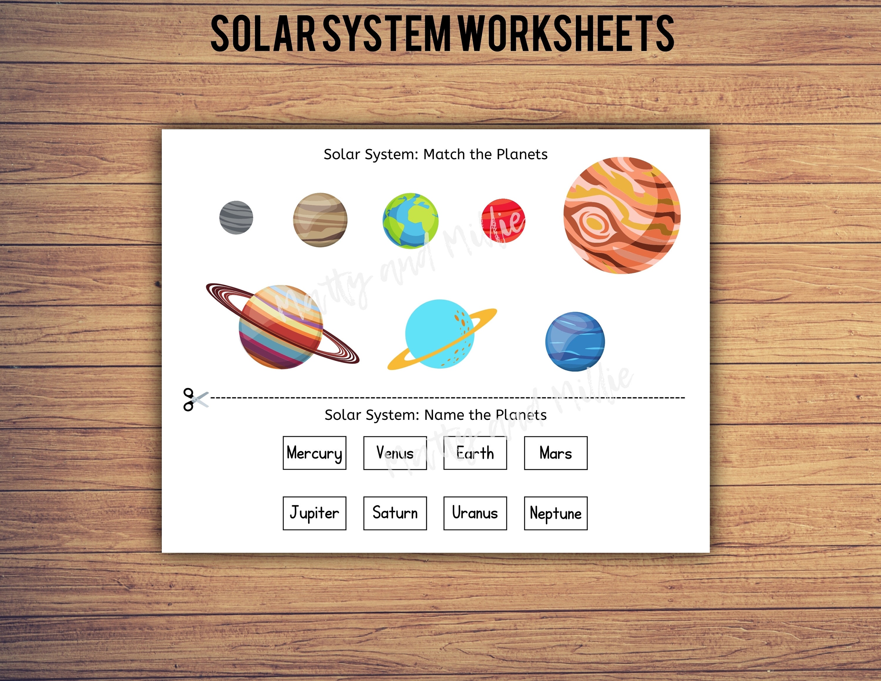 Solar System Worksheet Busy Book Pages Preschool Busy Book | Etsy