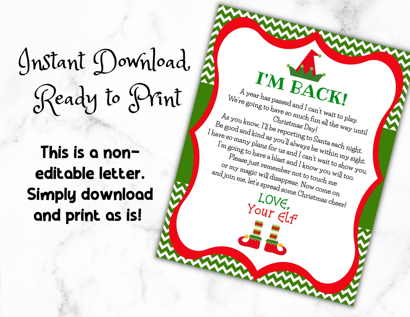 Elf Arrival Letter Printable Elf Letter Elf Letter Etsy Canada