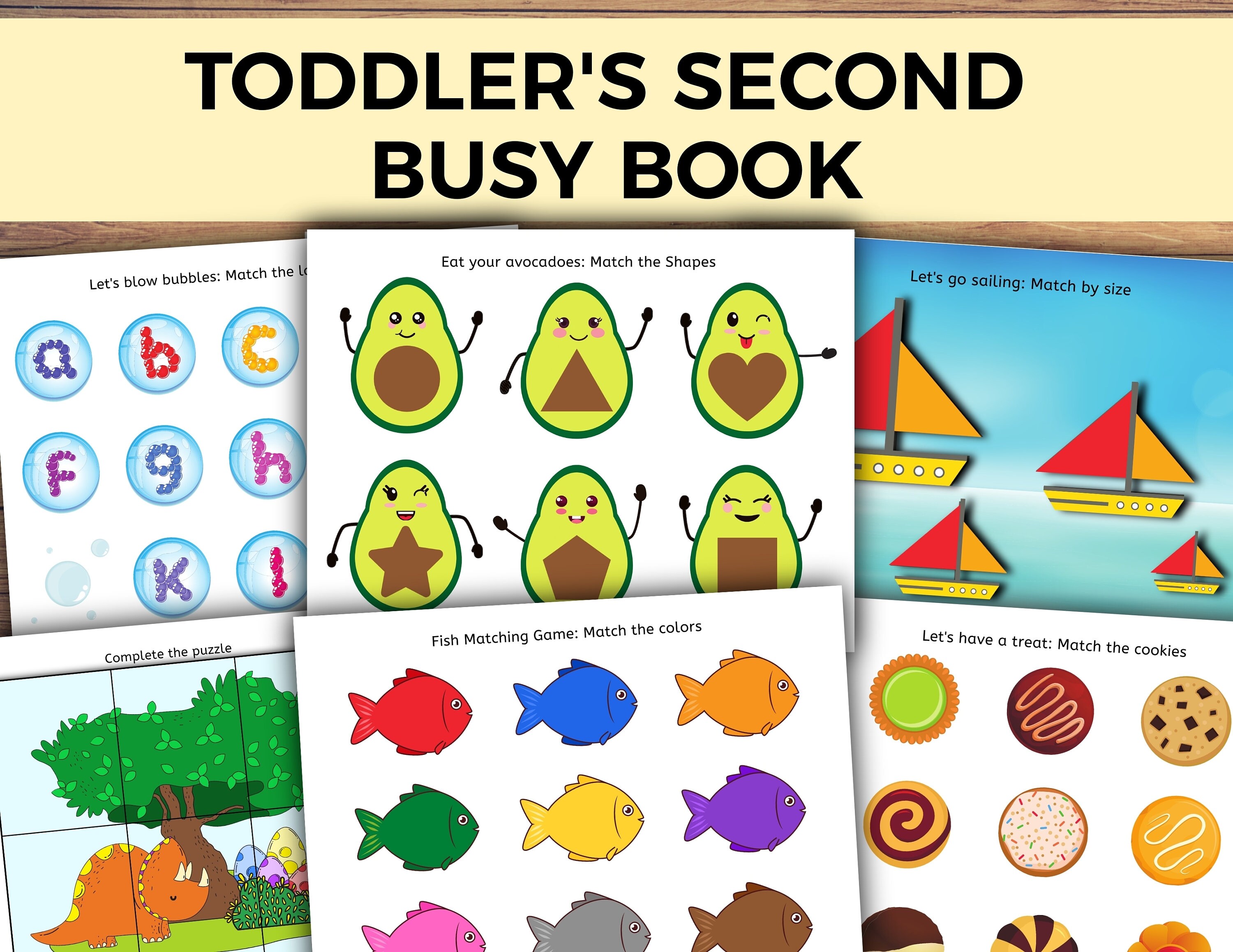 Toddler Busy Book 2 Busy Book Printable Busy Book Toddler | Etsy