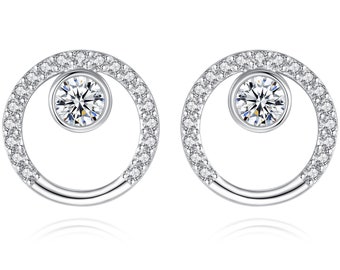 Silver chip earrings 9251000 Rhodi\u00e9 Zirconium Oxyde