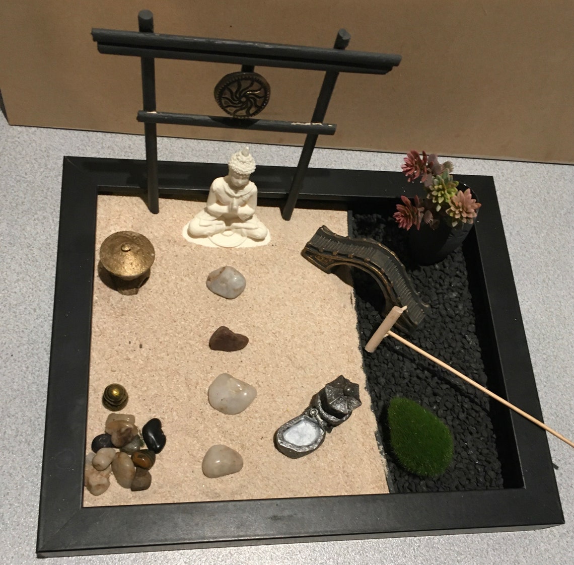 Zen garden deluxe desk or table top includes all accessories Etsy