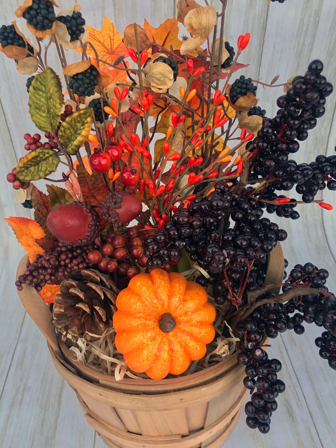 Fall Decoration Autumn Decor Berries Pumpkins Fall Etsy