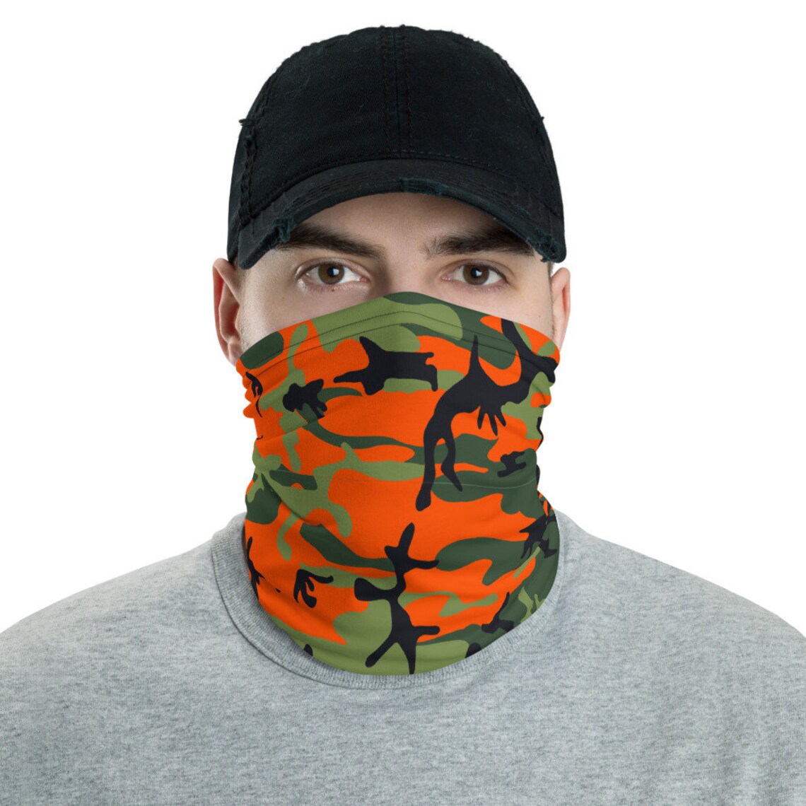 Hunter's Orange Camo Neck Gaiter Etsy