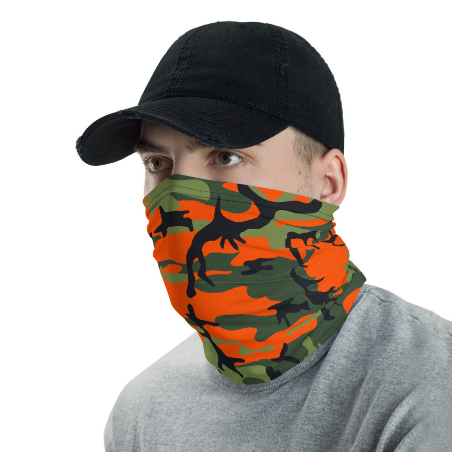 Hunter's Orange Camo Neck Gaiter Etsy