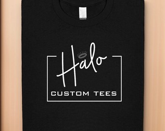 Halo Custom Tees Logo T-Shirt – White Graphic Tee
