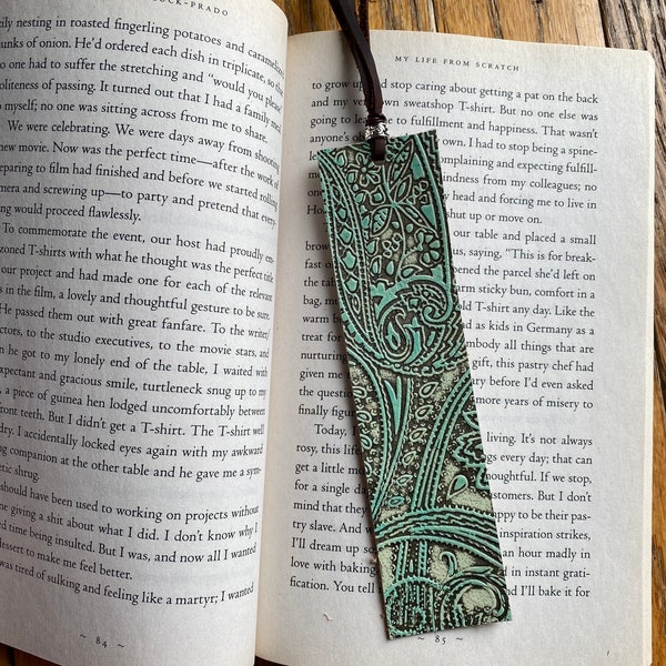 Leather bookmark