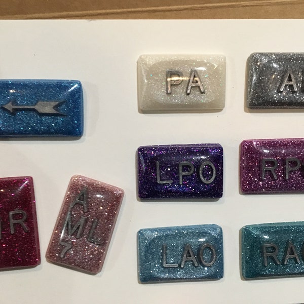 Rectangle resin xray markers with Lead letters