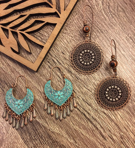Copper alloy earrings discount