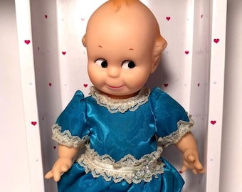 7 1/2 Inch Kewpie Doll With Blue Outfit Jointed - Etsy