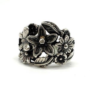Or Paz -PZ Israel 925 - Sterling Silver - Floral Garden / Butterfly - Ring Size 6
