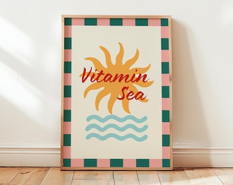 Vitamin Sea Beach Travel Print Sun Seaside Art