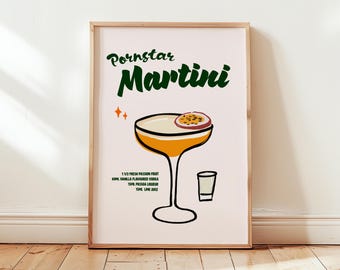 Pornstar Martini Cocktail Art Print Poster