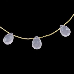 Rose Quartz Teardrop 7x10mm Briolette|Rose Quartz drilled Briolette|Super Finest Quality briolette|Rose Quartz briolette|Wholesale briolette