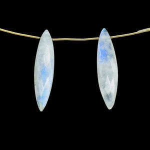 Rainbow Moonstone 10x34mm Briolette Pear|Moonstone Marquise Faceted  Briolettes|Flashy Moonstone Beads|Moonstone Briolette|Moonstone Jewelry