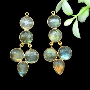 Gemstone Handmade Pendant Connector Jewelry|Components 8mm Round Shape Connector|Earring 8x12mm Pear Shape Single Bail Connectors jewelry