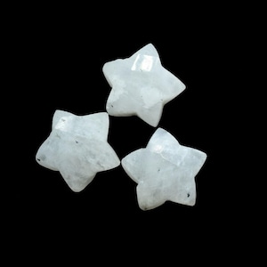 Elegant Moonstone Star Briolettes | 14mm Hand-Carved Faceted Star Shape | Unique Gemstone Beads | Perfect For Jewelry Making & Gift Ideas