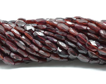 Natural Red Garnet Faceted Beads - 8x10 to 10x13mm Garnet Oval Shape Beads Strand for Jewelry Making | Supply for Bracelets and Necklaces