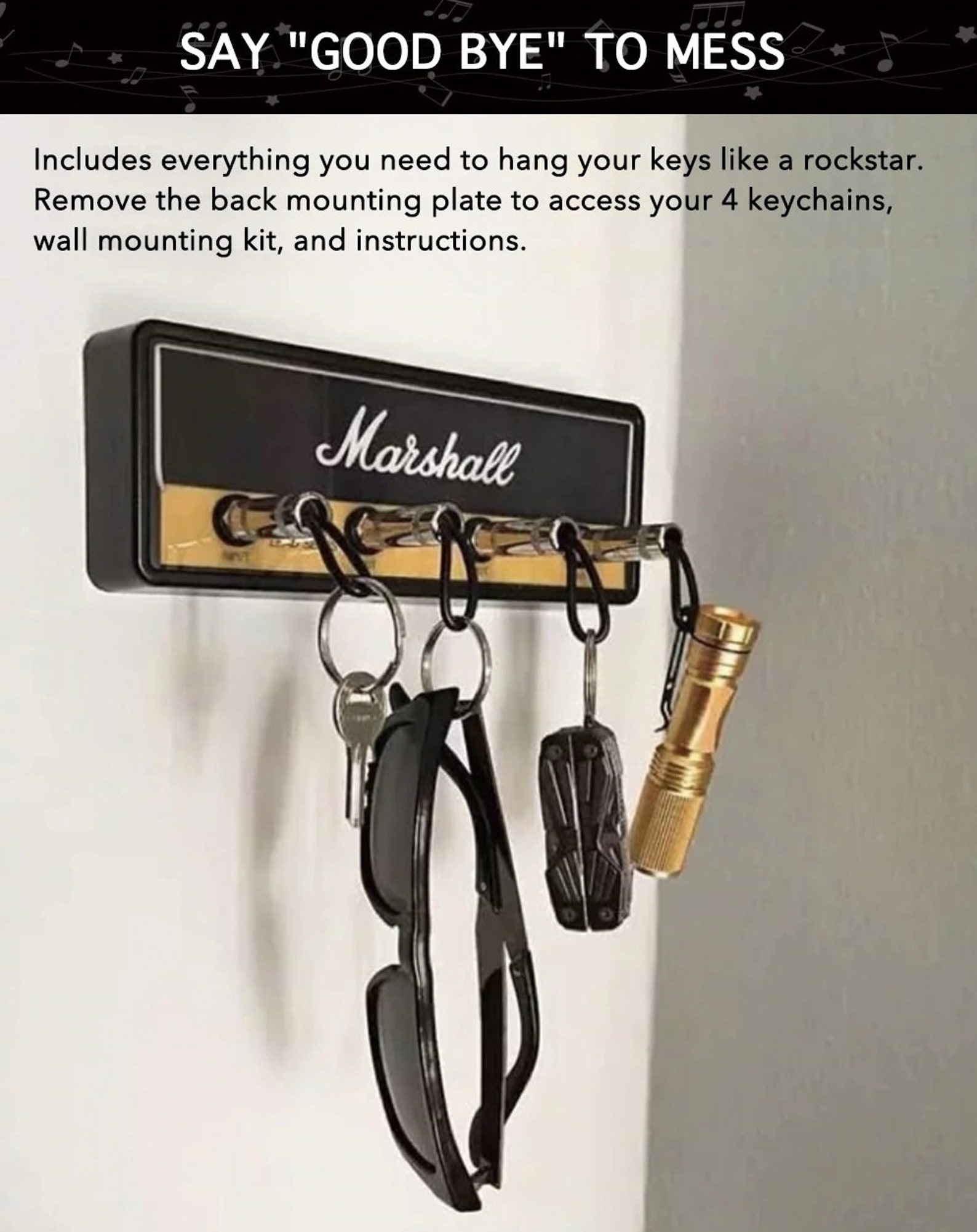 Marshall Key Holder for Wall Marshall Guitar Keychain Holder Etsy