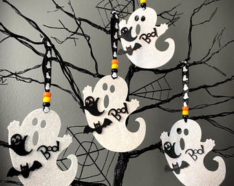 Glitter Ghost Ornament – Whimsigoth Spookmas Tree Decor