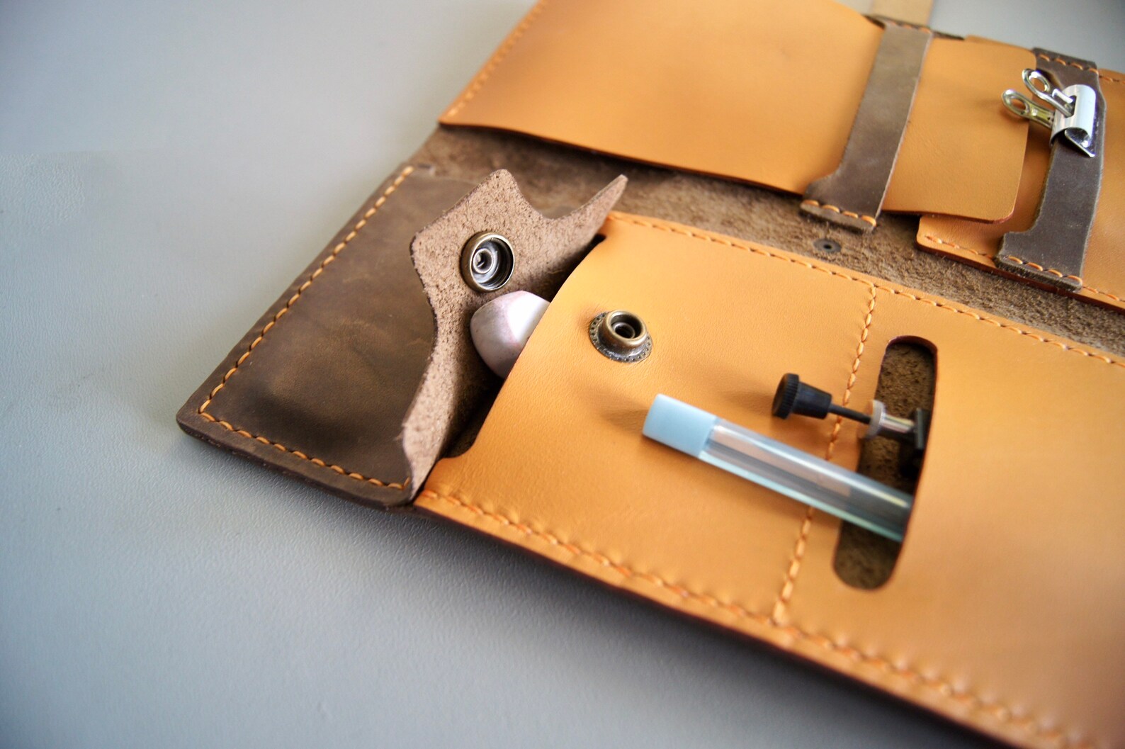 Leather ROLLED Pencil Case Pattern PDF A4 Painter case PDF Etsy