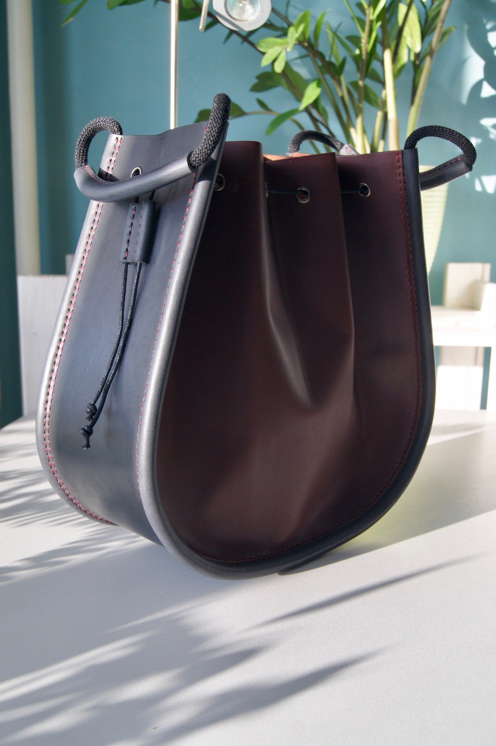 Leather Bucket Bag Pattern PDF Brief diagram fastening Etsy
