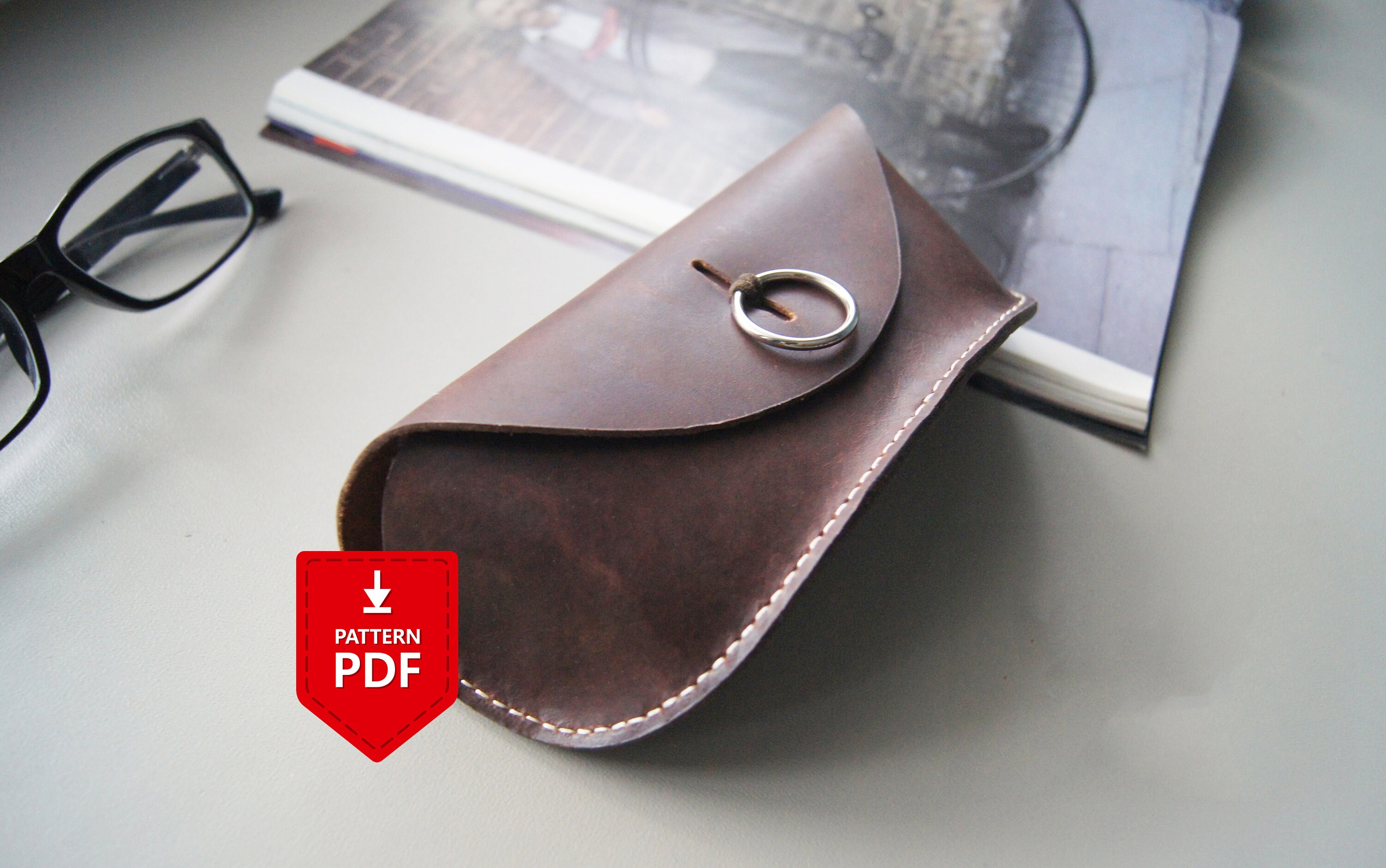 Leather Sunglasses Case Pattern PDF Eyewear Case leather Etsy