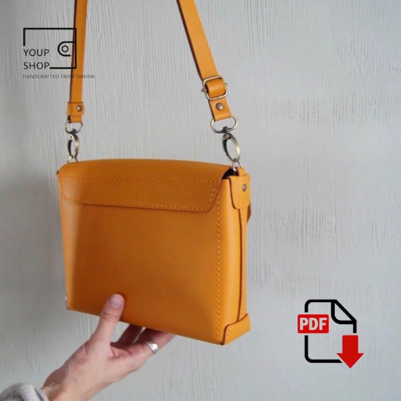 Leather Crossbody Bag Pattern PDF leather Shoulder Bag Etsy